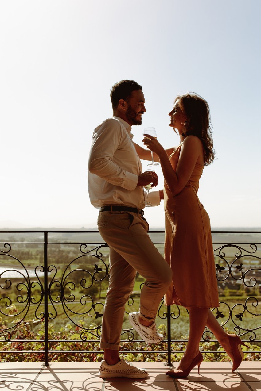 Couple on a Wine Date